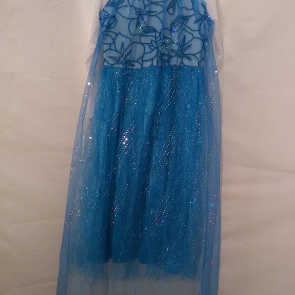 Frozen Princess Elsa Girls Costume Color Blue/White Size 9/10 NWT - Picture 3 of 5